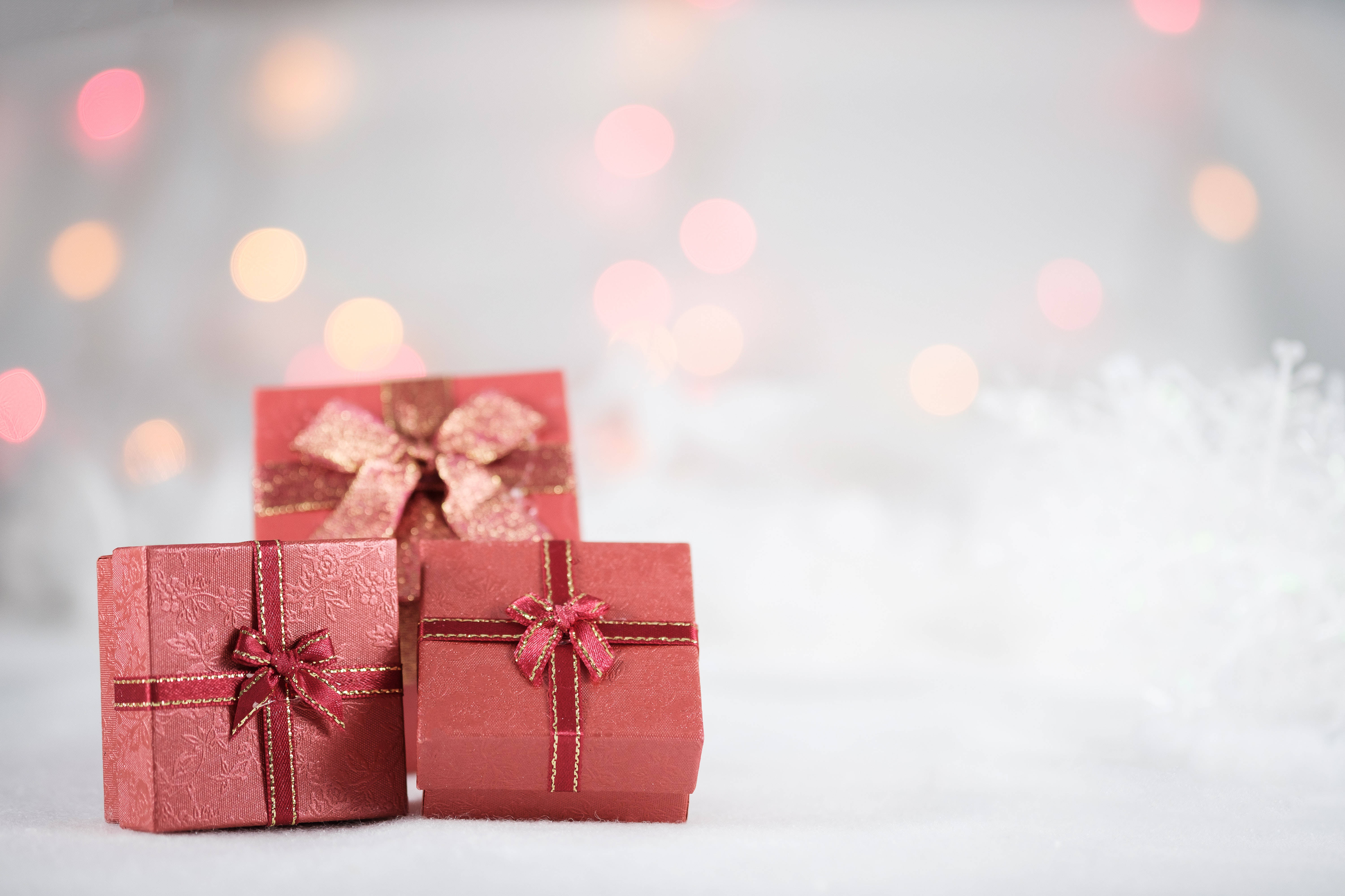 Regalos de Navidad rojos de alta resolución Fondos de pantalla