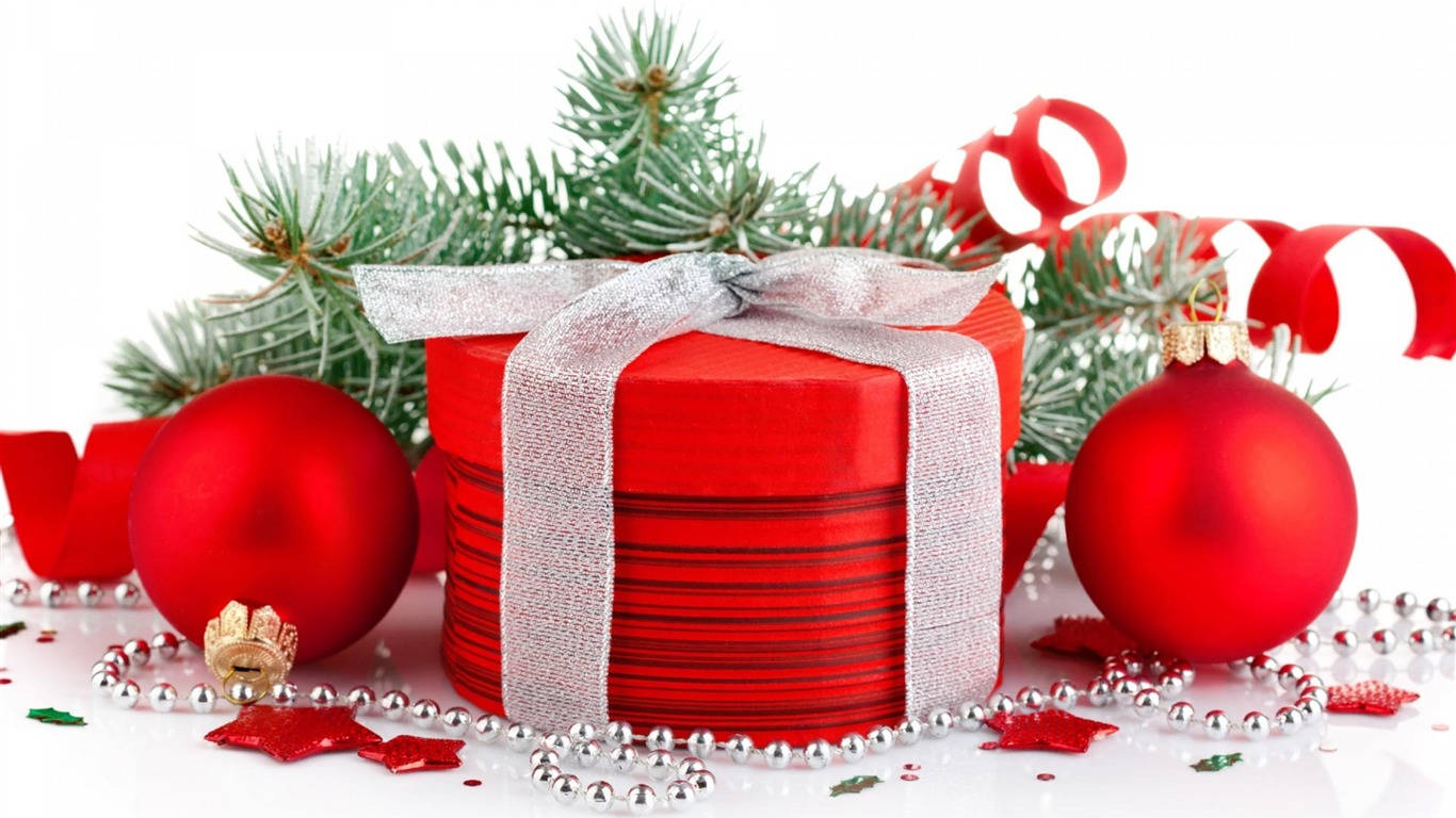 Regalos de Navidad en tono rojo Fondos de pantalla
