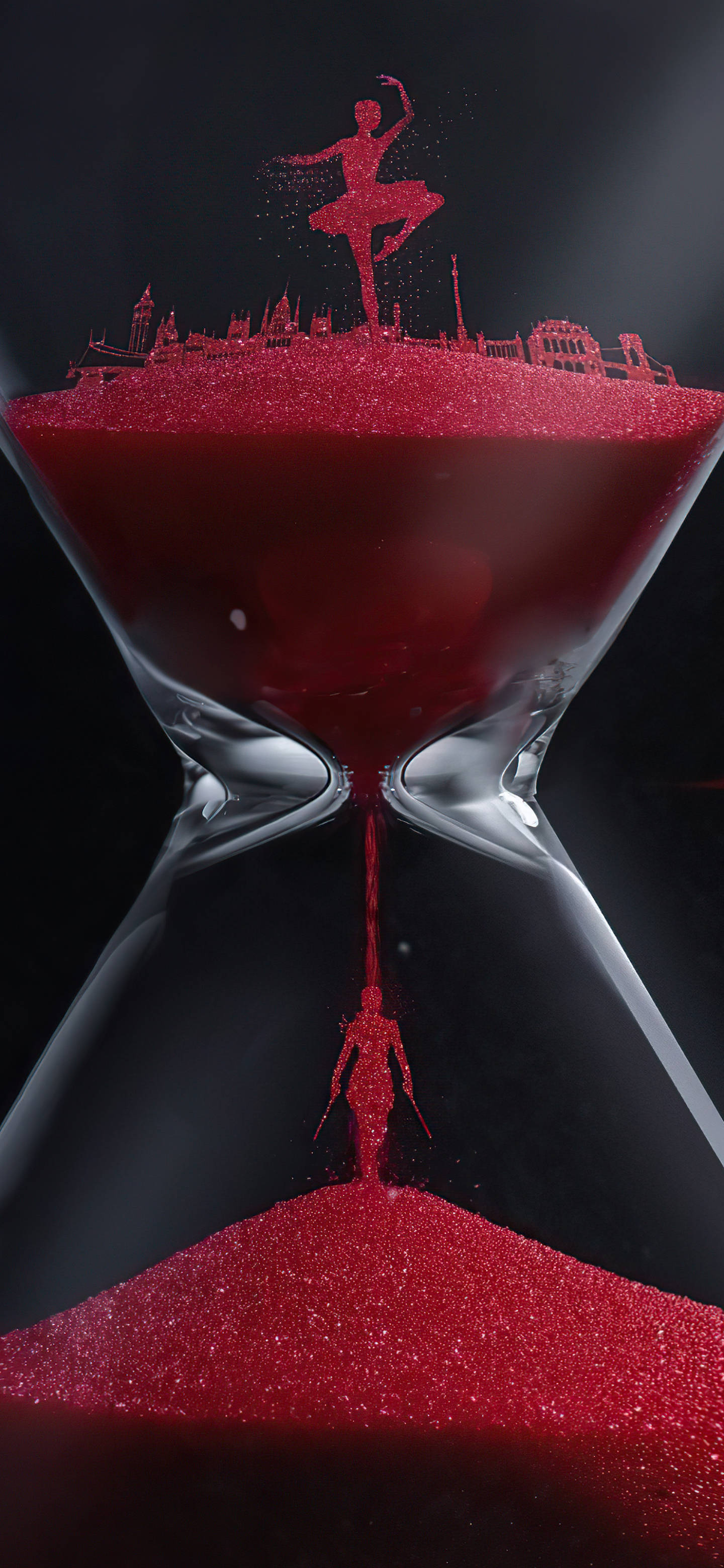Reloj de arena rojo iPhone 13 Pro Fondos de pantalla