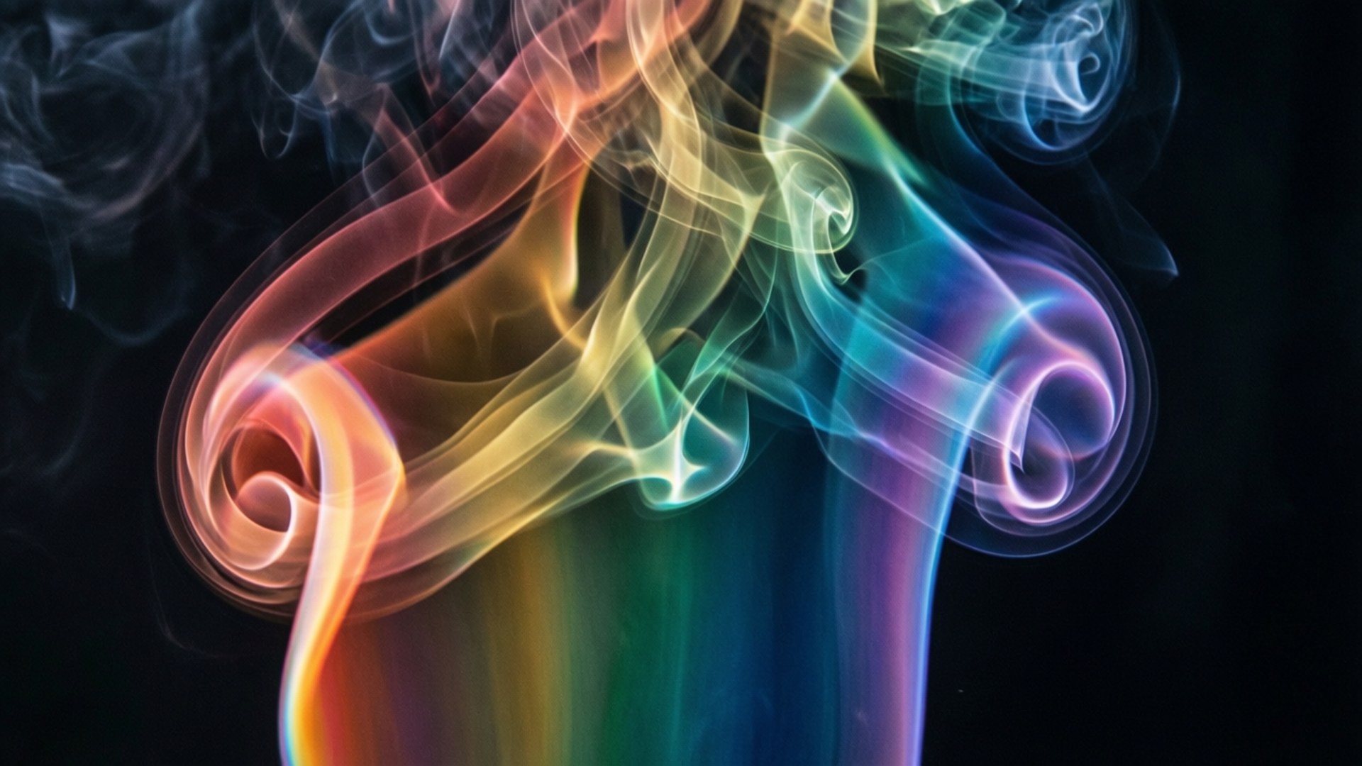 Remolino de humo arcoíris Fondos de pantalla