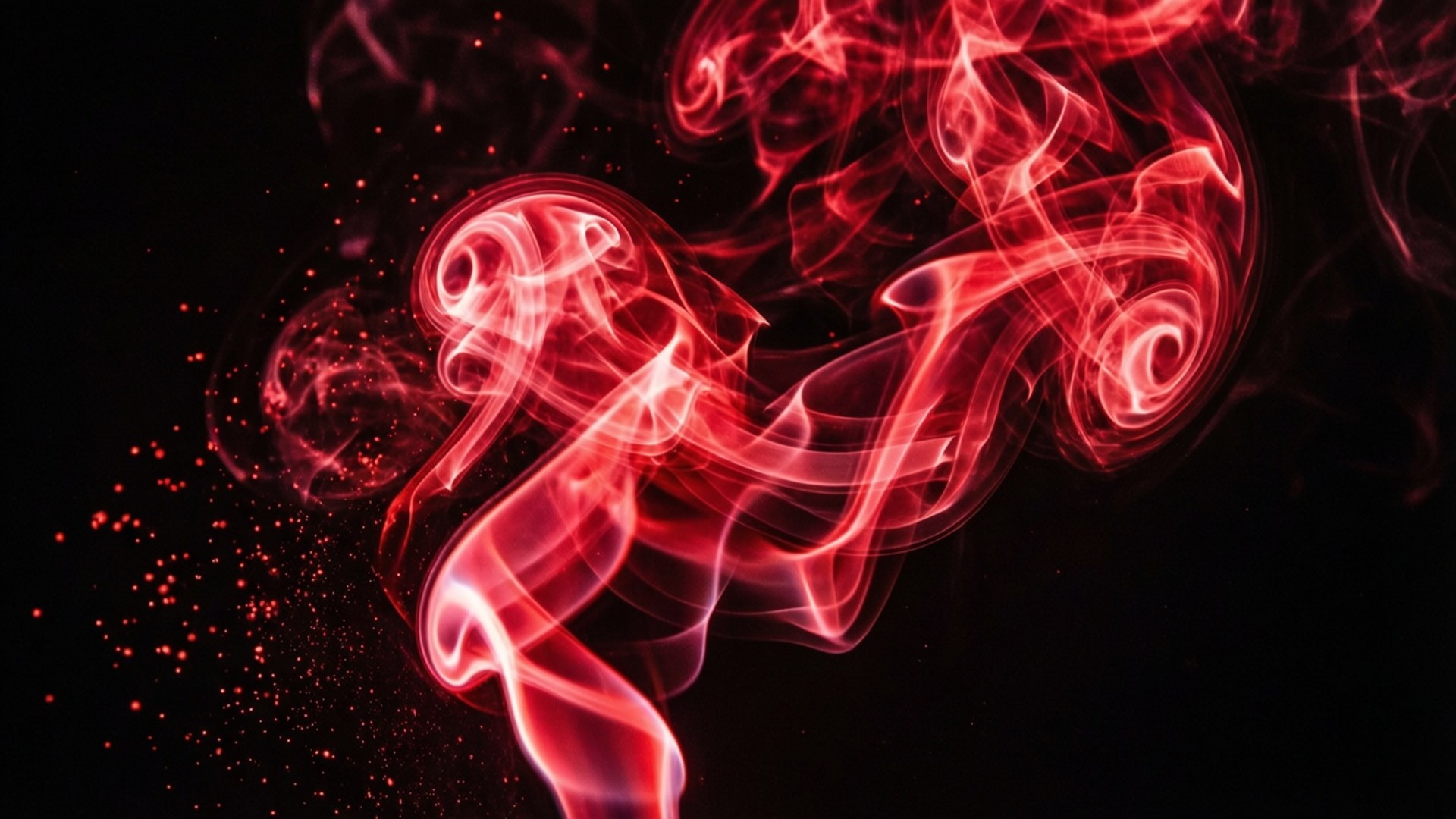 Remolino de Humo Rojo Neón Fondos de pantalla
