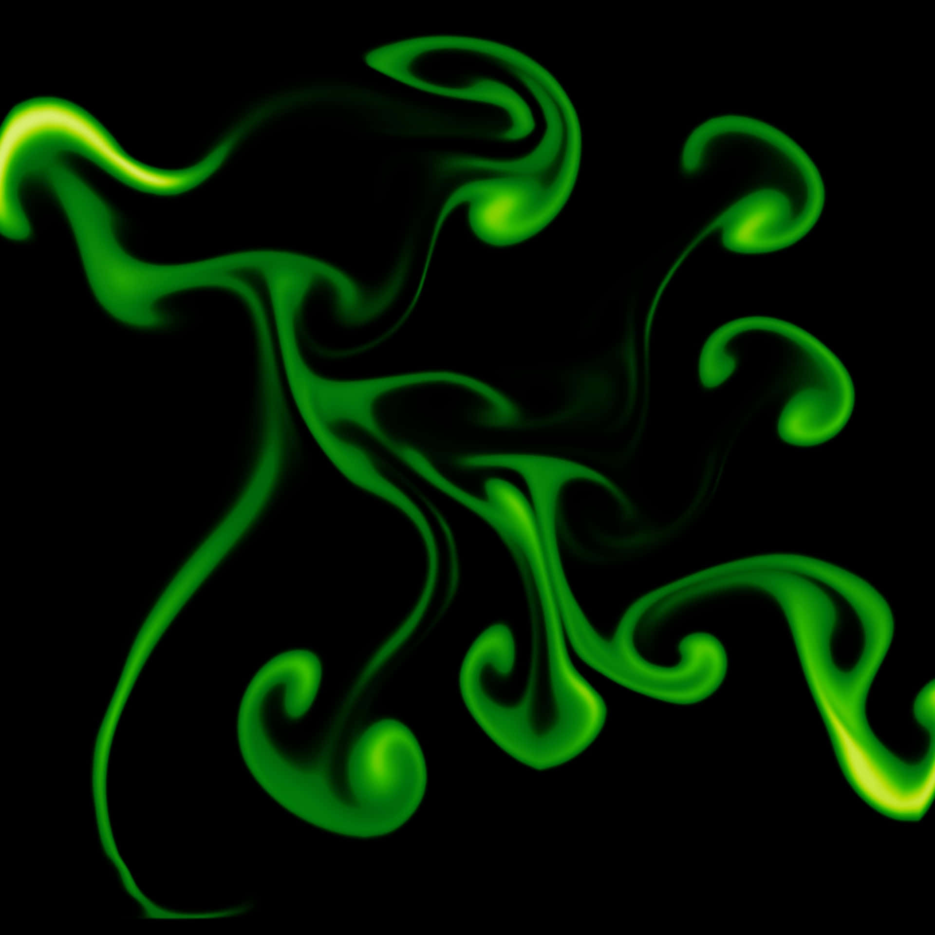 Remolinos y giros de humo verde Fondos de pantalla