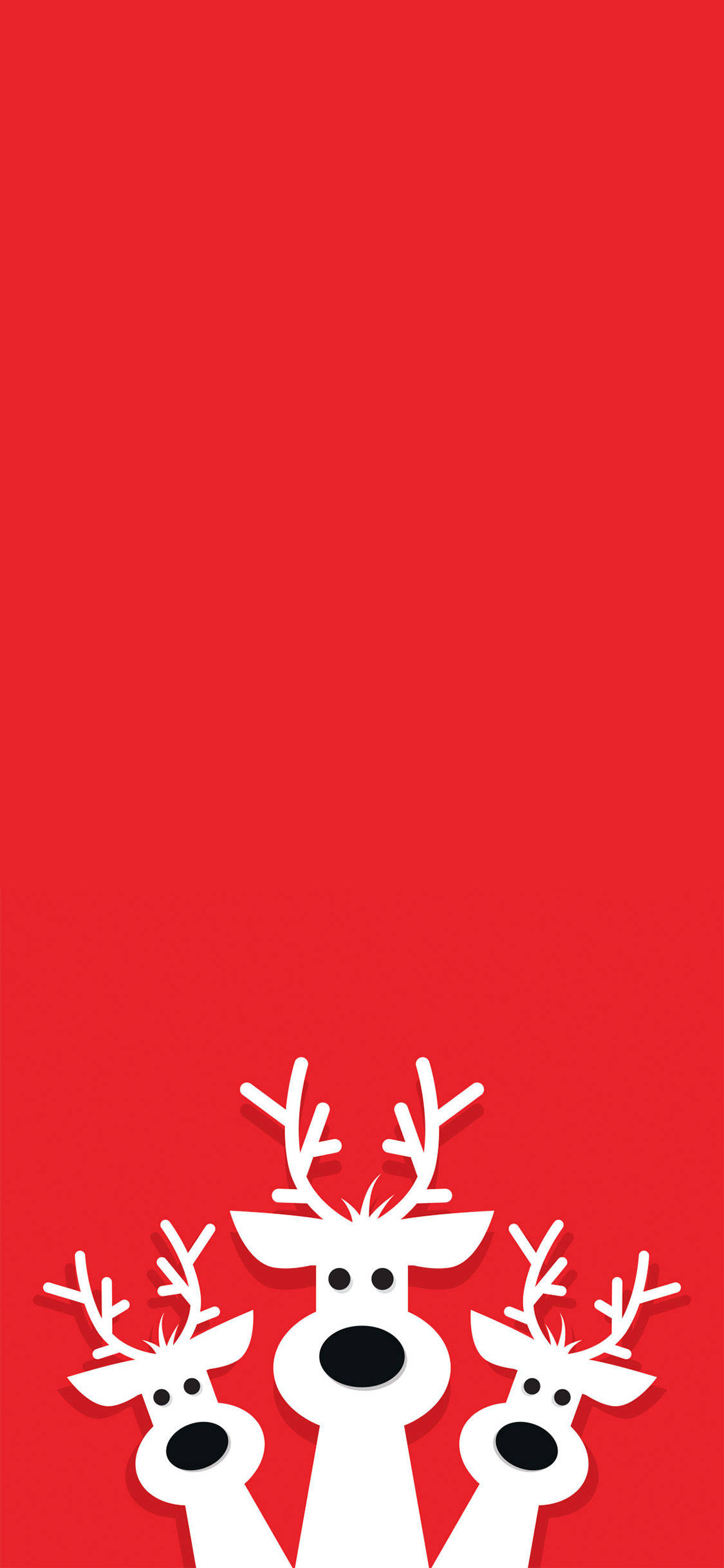 Renos Navideños Rojos Sencillos Fondos de pantalla