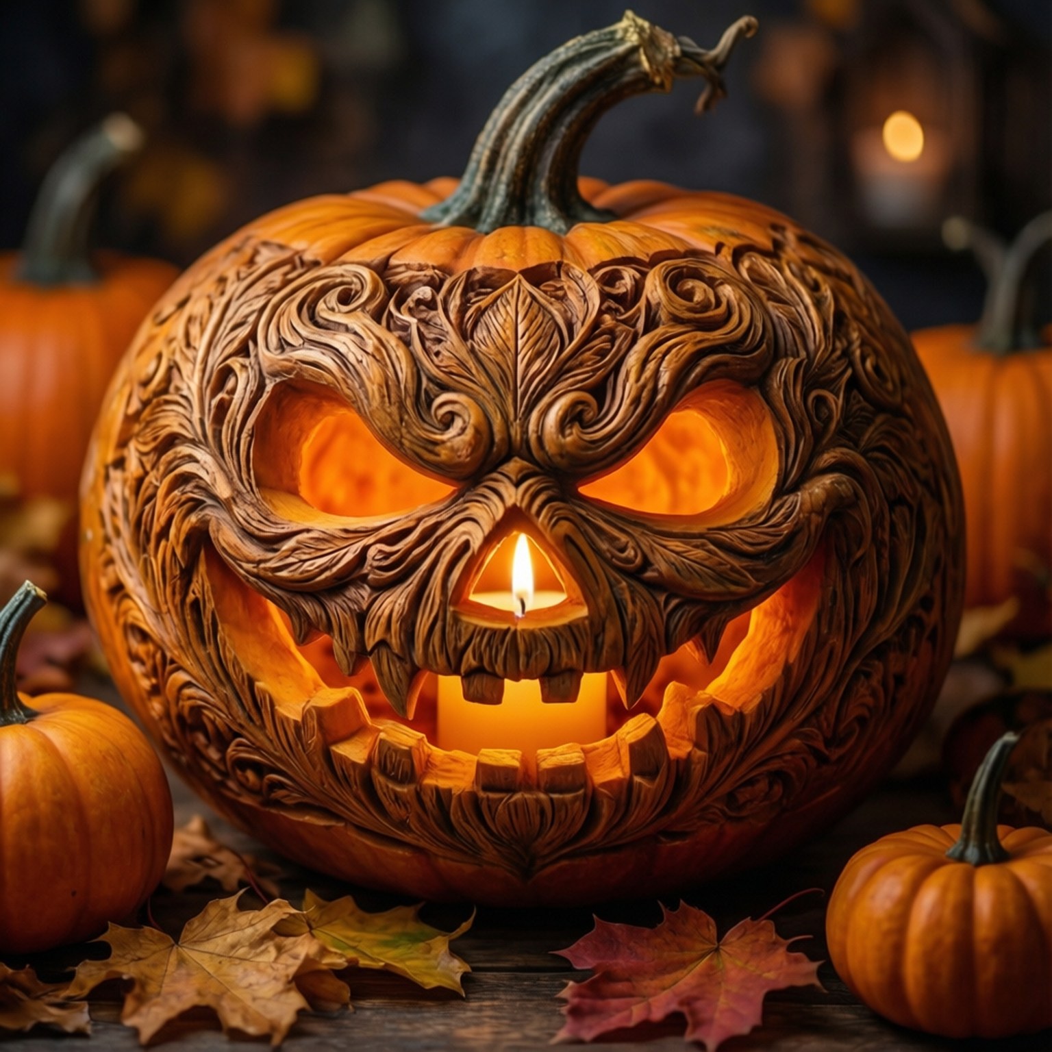 Resplandor de Calabaza Tallada Fondos de pantalla