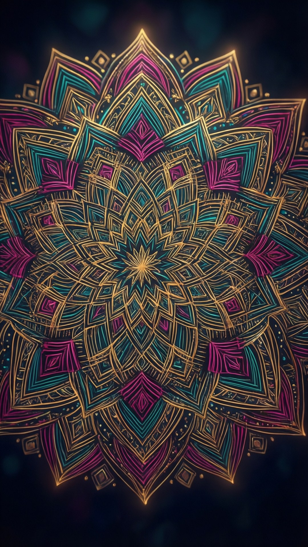 Resplandor de Mandala Dorado Fondos de pantalla