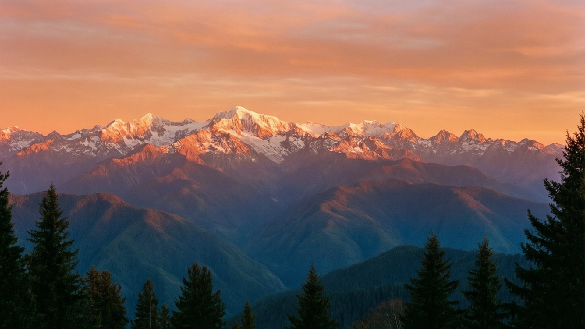 Resplandor del Atardecer Alpino Fondos de pantalla
