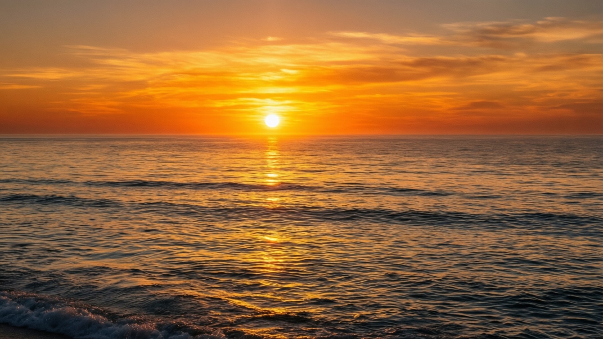 Resplandor del Océano al Atardecer Fondos de pantalla