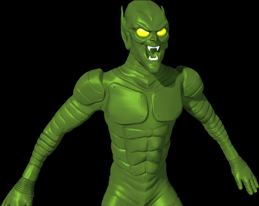 Retrato 3D del Duende Verde Fondos de pantalla