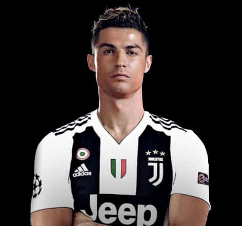 Retrato de Cristiano Ronaldo en la Juventus Fondos de pantalla