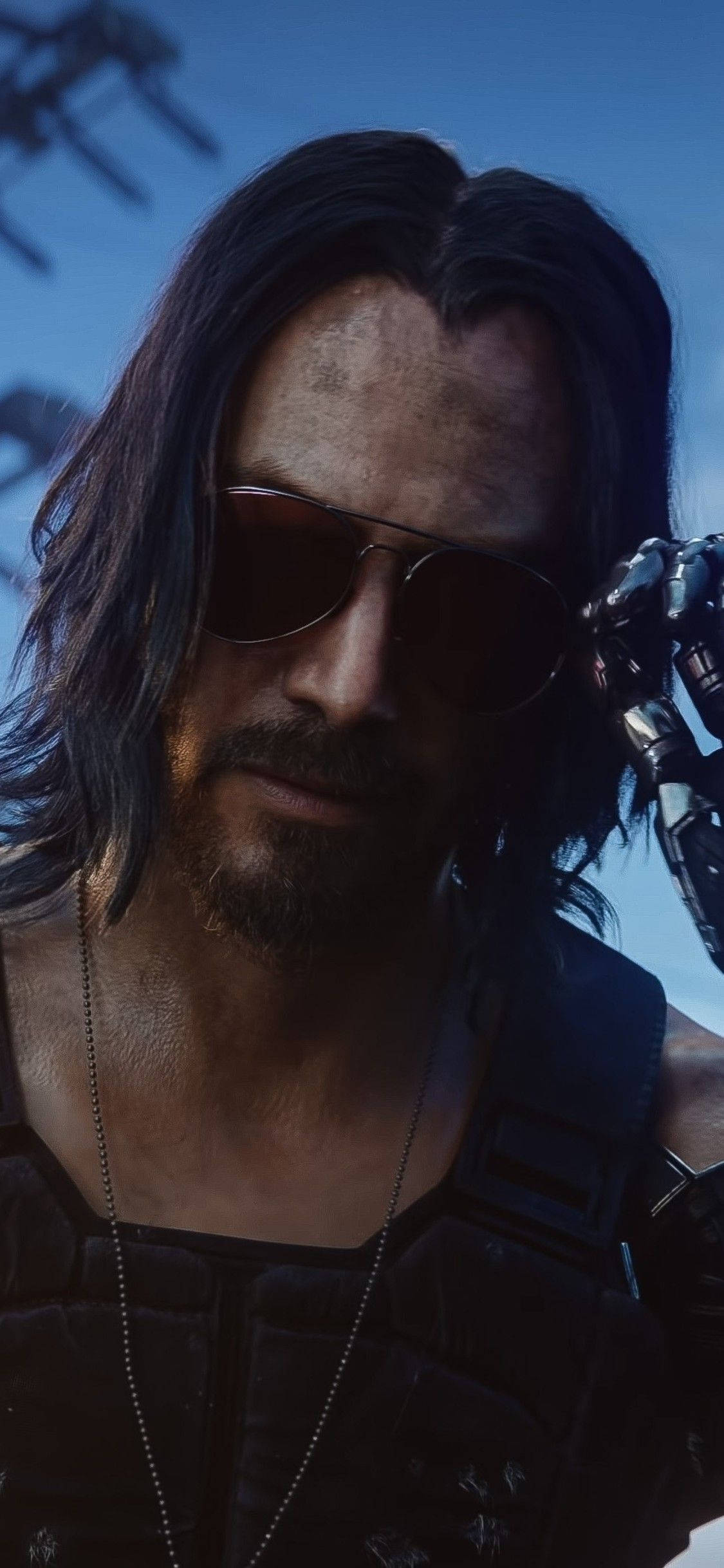 Retrato de Keanu Reeves en Cyberpunk 2077 Fondos de pantalla