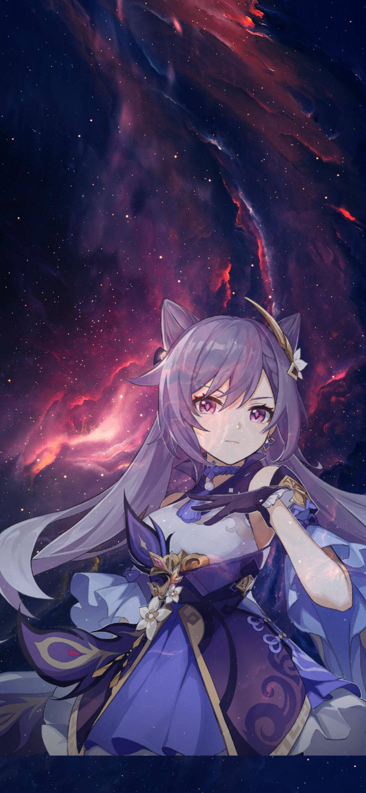 Retrato de Keqing Genshin Impact Phone Fondos de pantalla