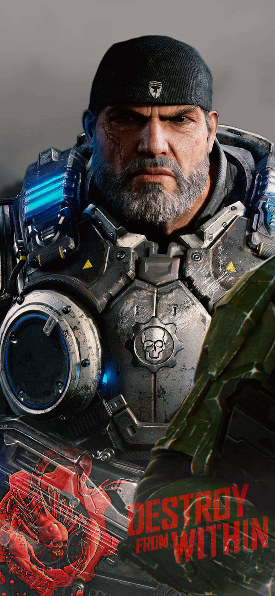 Fondo de retrato de Marcus Fenix para iPhone XS de Gears of War 5 Fondos de pantalla