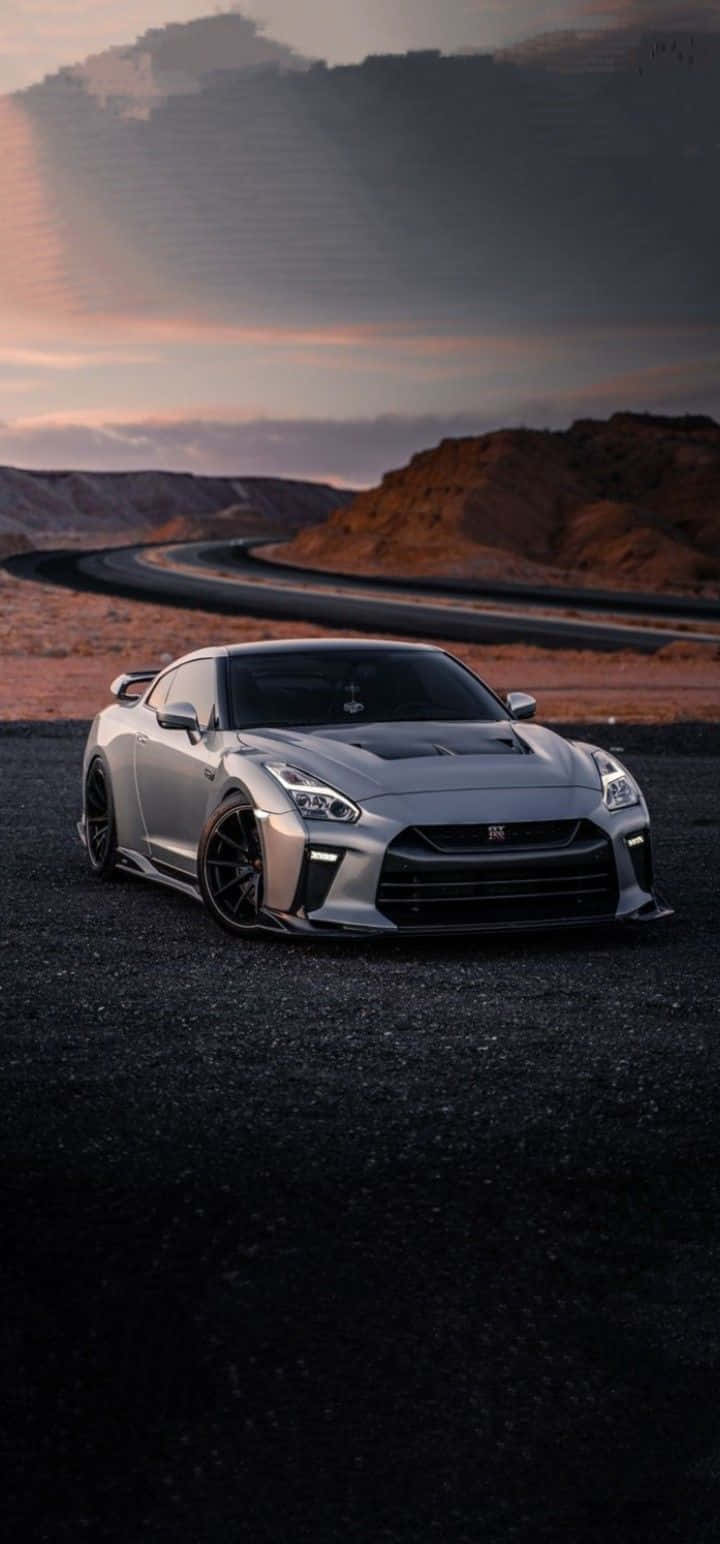 Retrato del Nissan R35 Gtr gris Fondos de pantalla