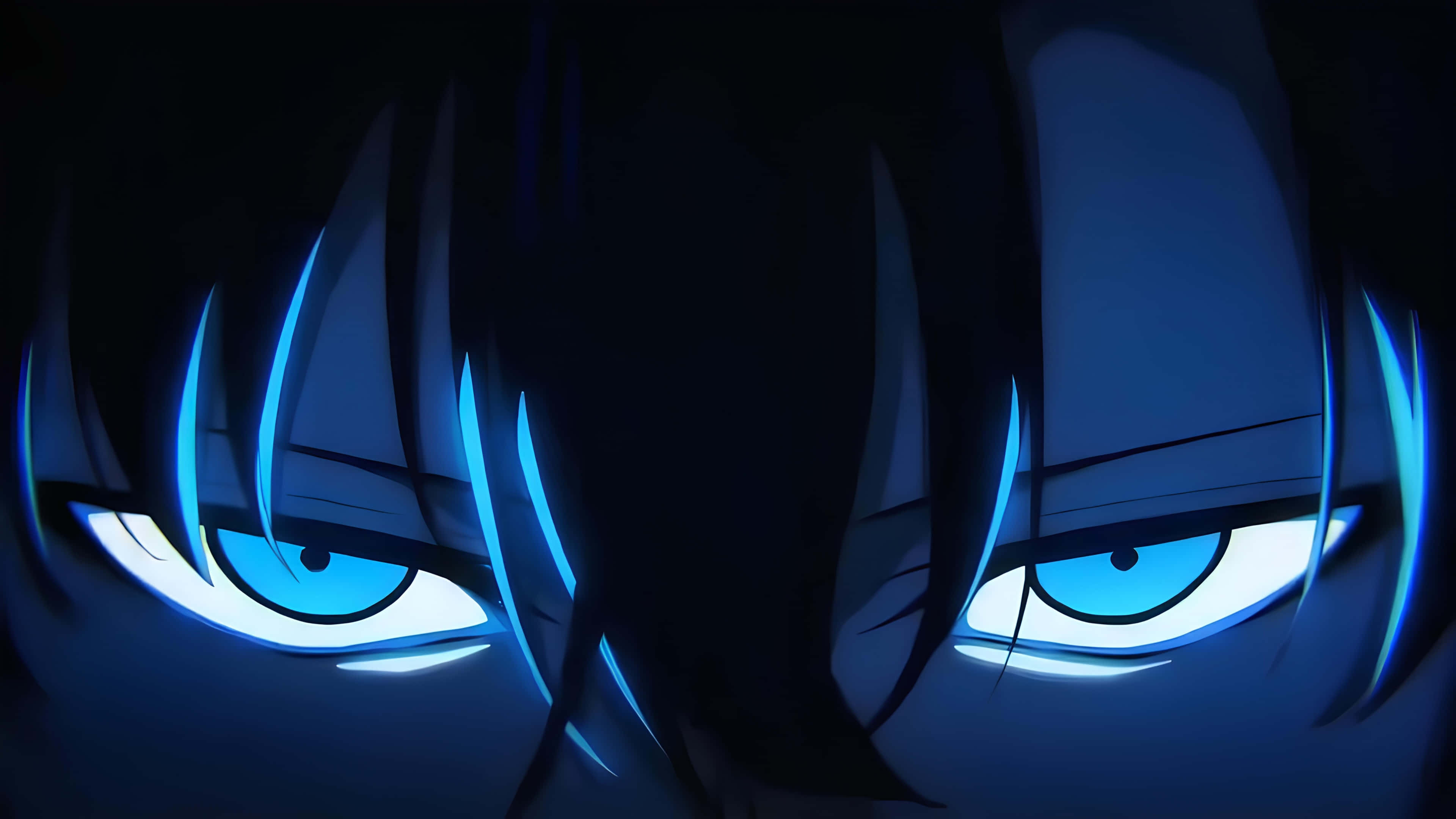 Retrato en Primer Plano de un Chico Anime de Ojos Azules Fondos de pantalla