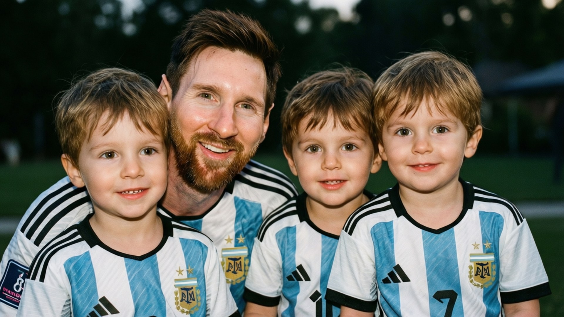 Retrato familiar de Messi Fondos de pantalla
