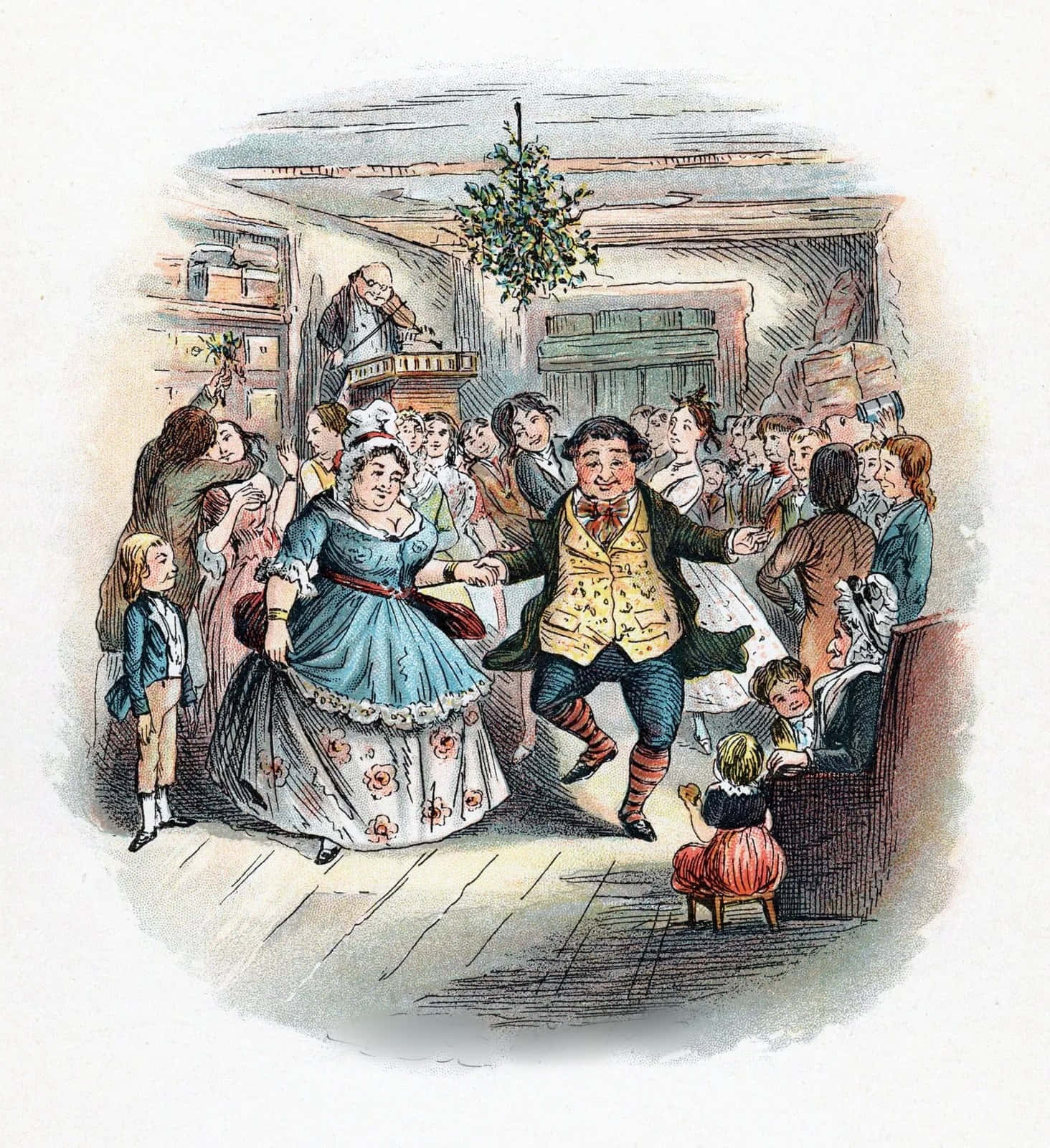 Retrato festivo de Ebenezer Scrooge de Cuento de Navidad Fondos de pantalla