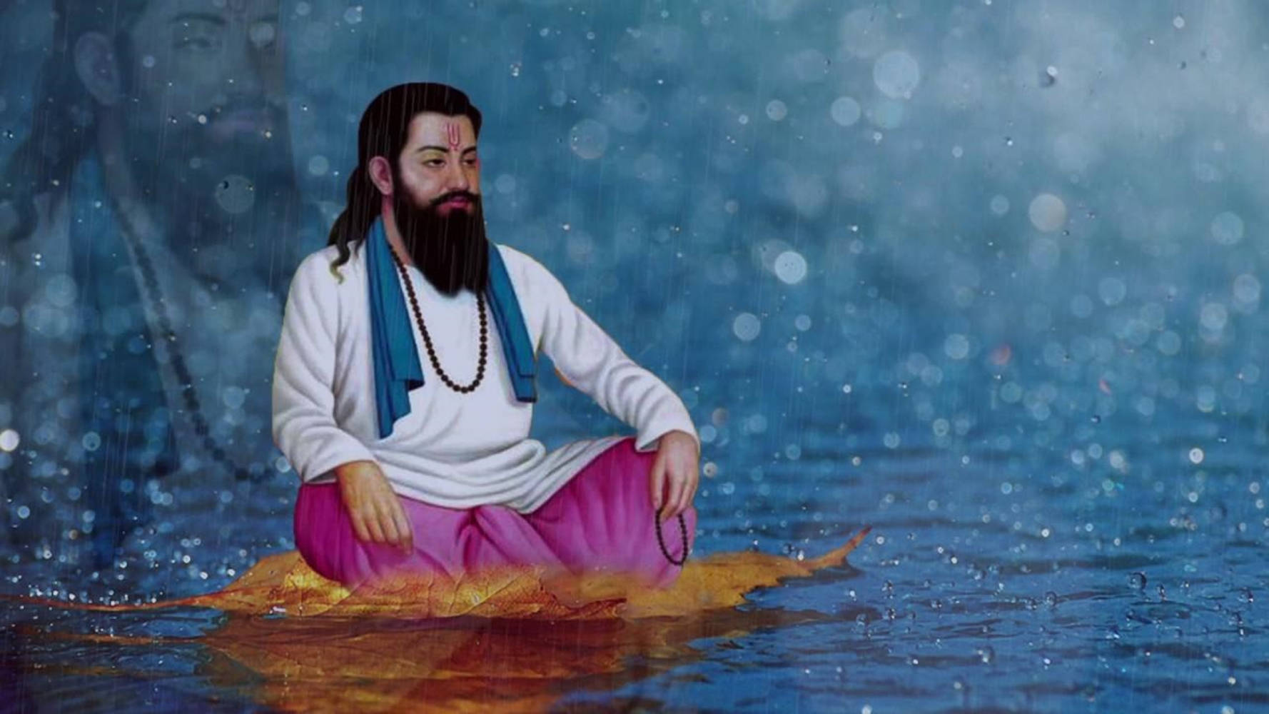 Retrato Sereno de Guru Ravidass, El Santo del Movimiento Bhakti Fondos de pantalla