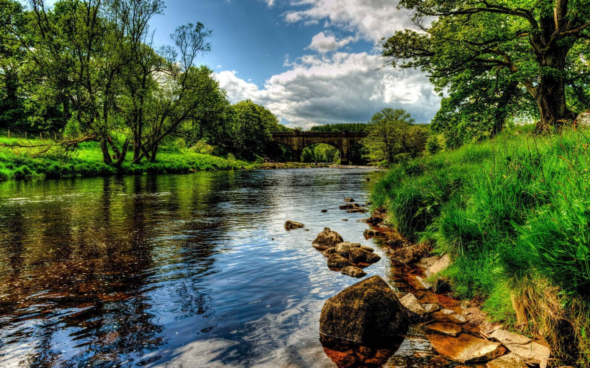 Río en la Naturaleza 4K Fondos de pantalla