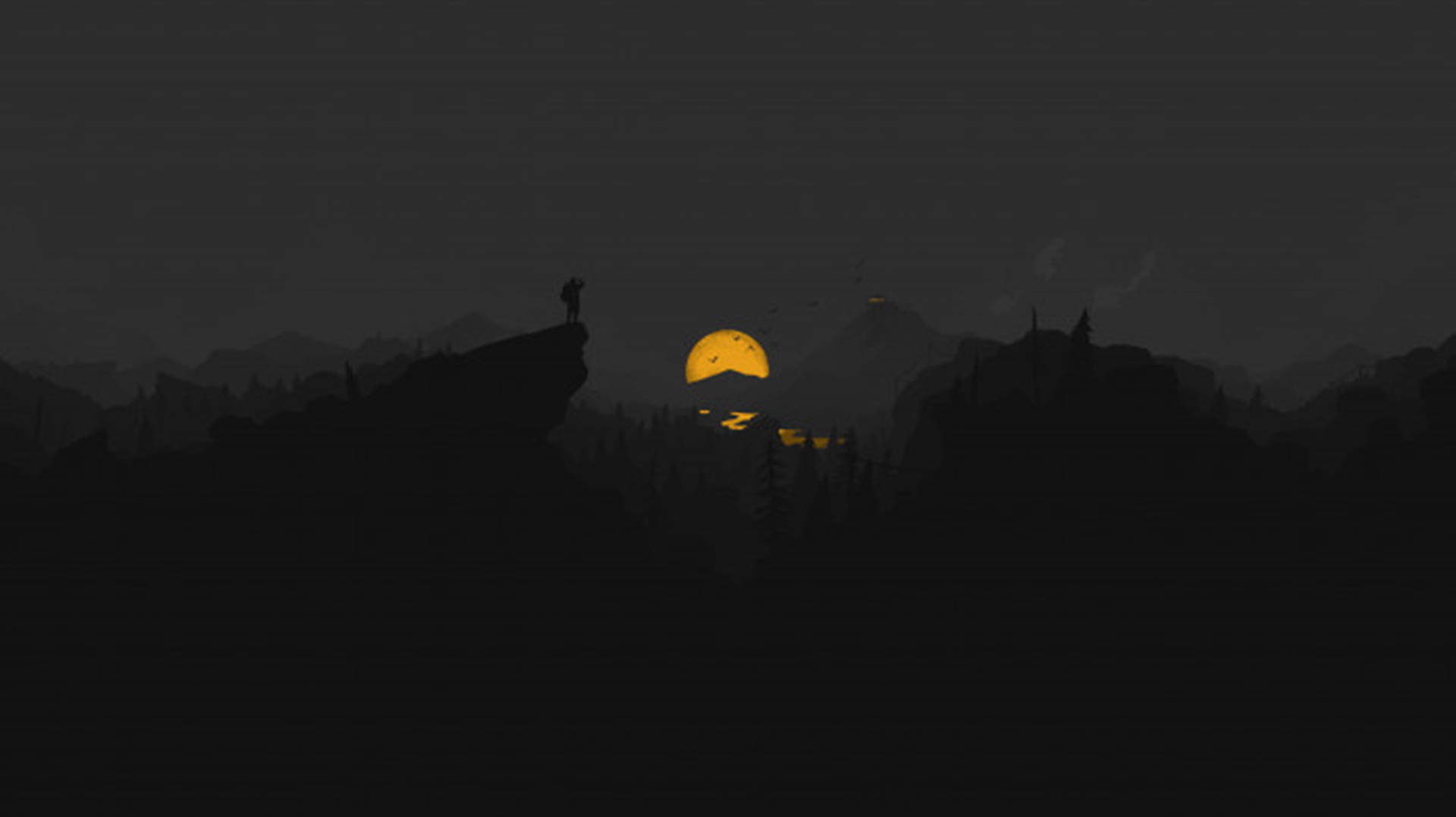 Río y Luna Amarilla 4K Firewatch