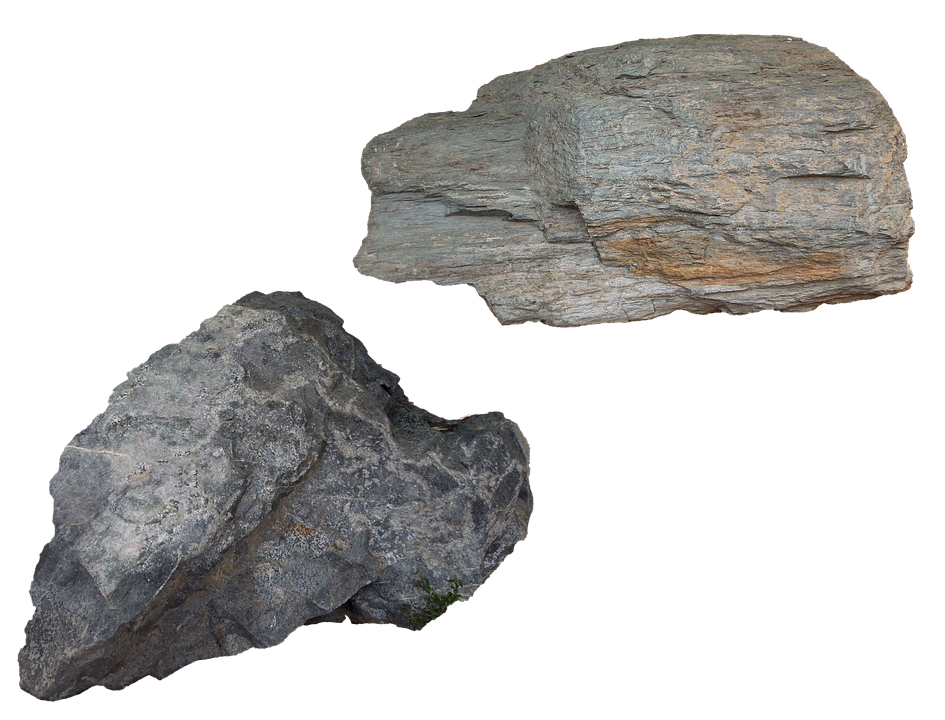 Rocas texturizadas aisladas sobre fondo azul Fondos de pantalla