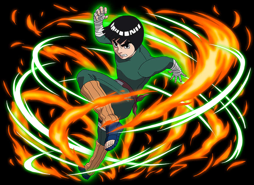 Rock Lee Aura de Fuego Fondos de pantalla