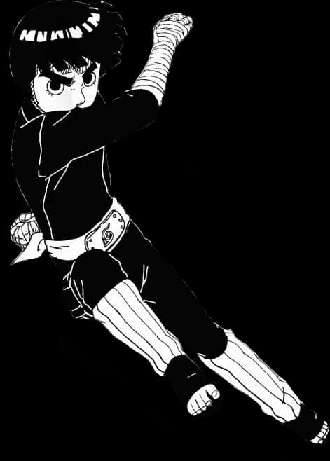 Rock Lee en pose de acción Fondos de pantalla