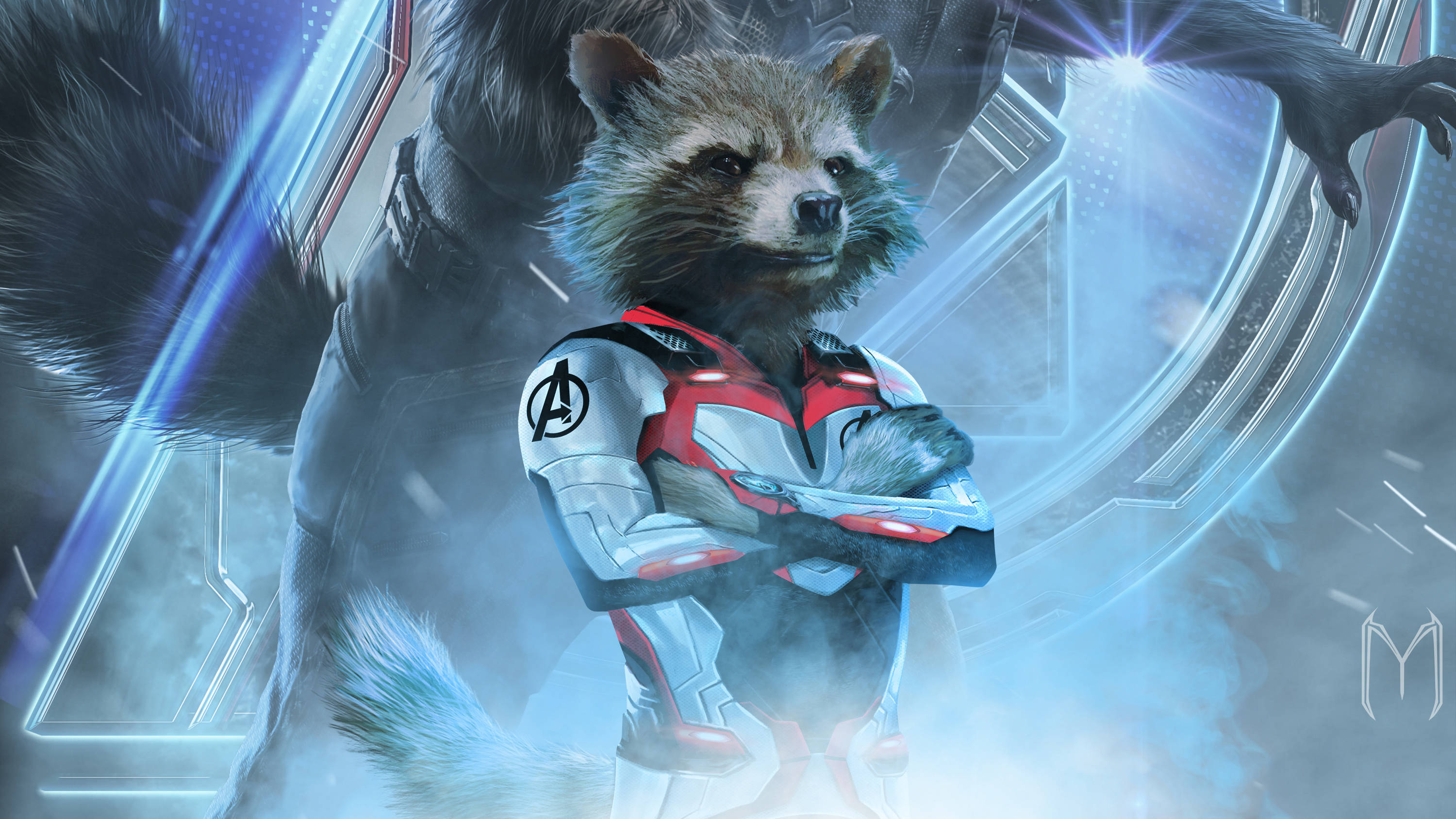 Rocket en Traje 4K Marvel iPhone Fondos de pantalla