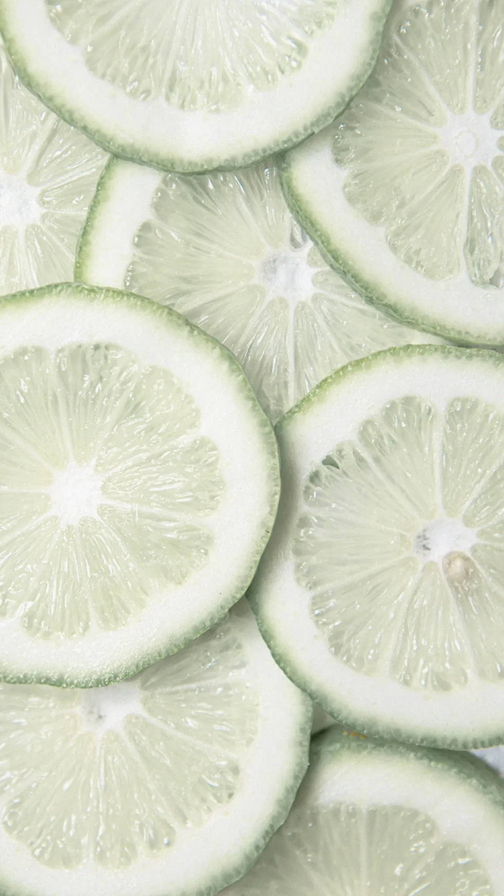 Rodajas de Lima Verde y Blanca Estética Fondos de pantalla