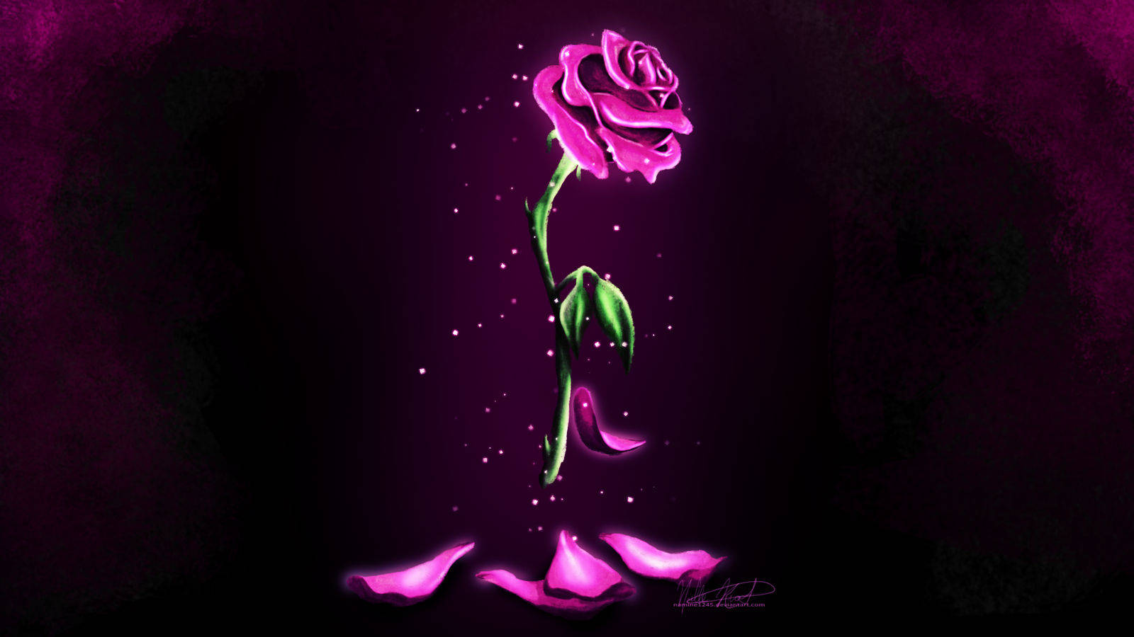 Rosa Encantada de La Bella y la Bestia