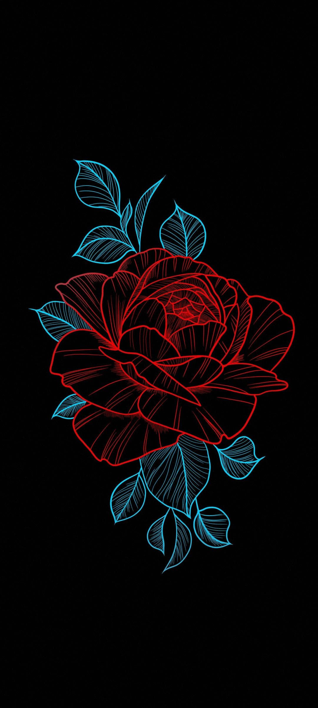 Rosa Neón con Diseño Floral Fondos de pantalla
