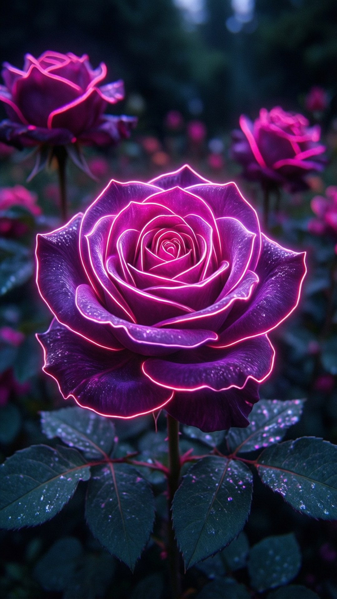 Rosas de Neón Fondos de pantalla
