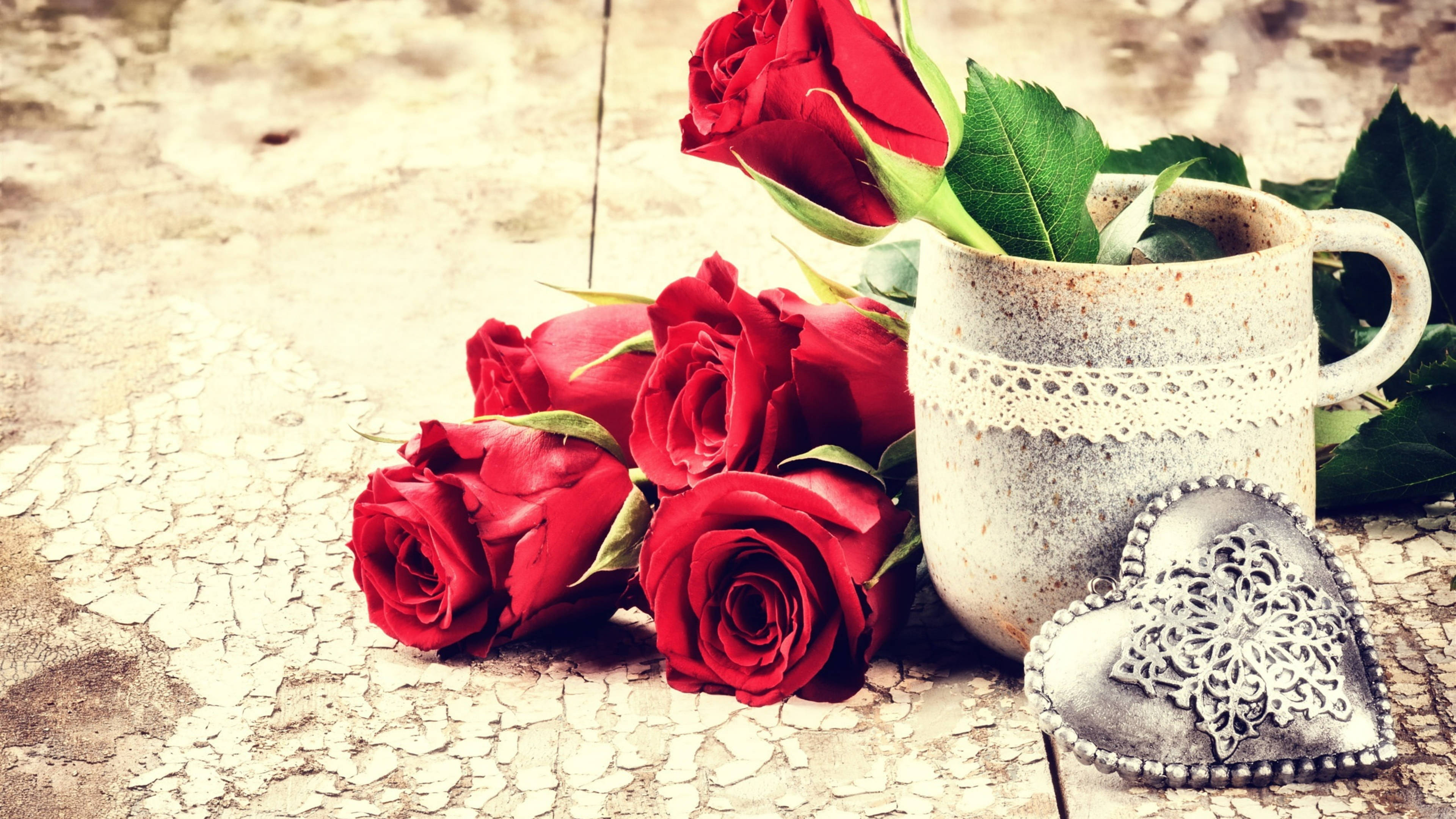 Rosas rojas de San Valentín Fondos de pantalla