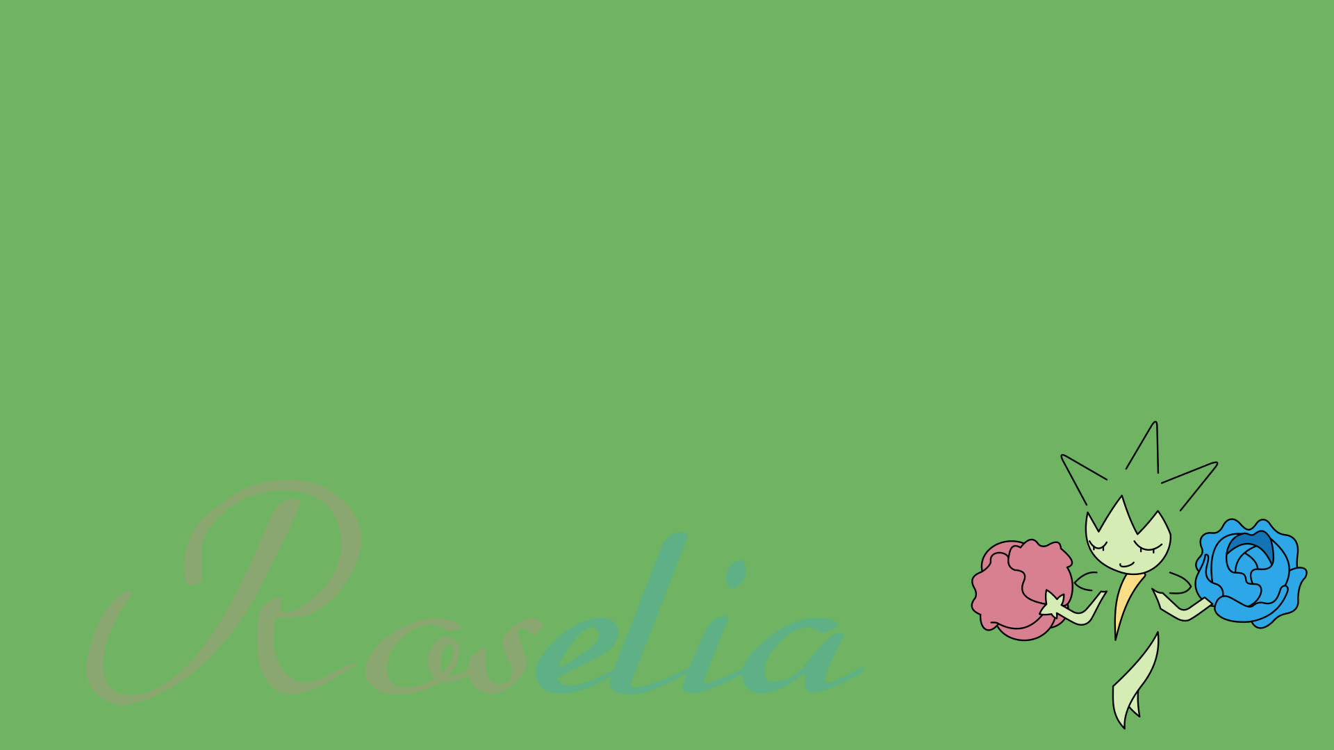 Roselia Fondo Verde Nombre Fondos de pantalla