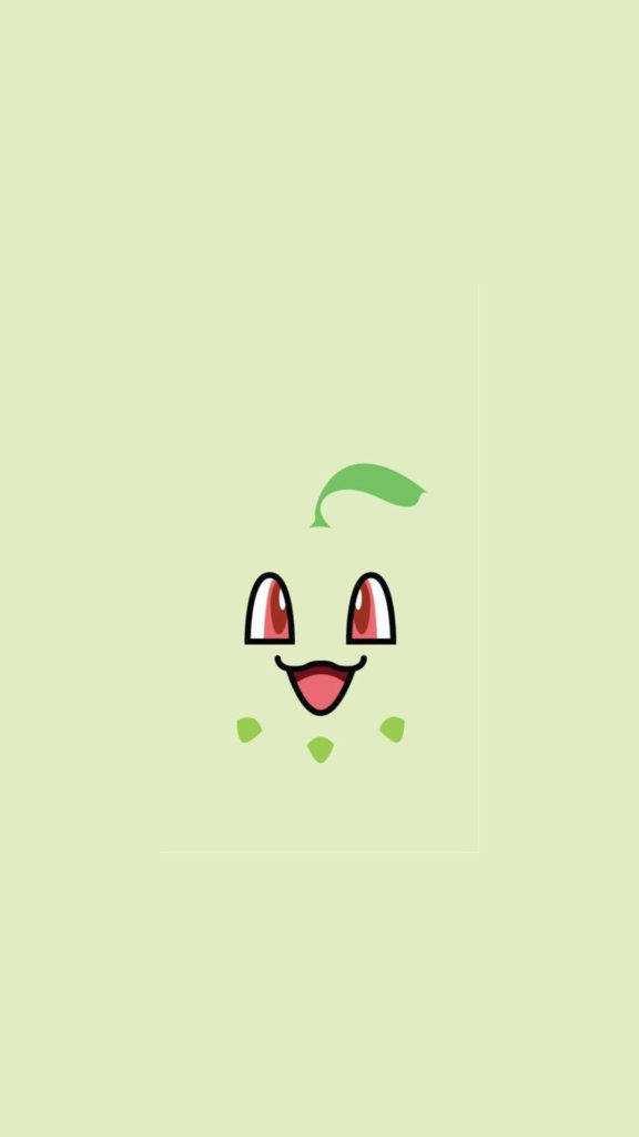 Rostro de Chikorita Pokemon iPhone Fondos de pantalla