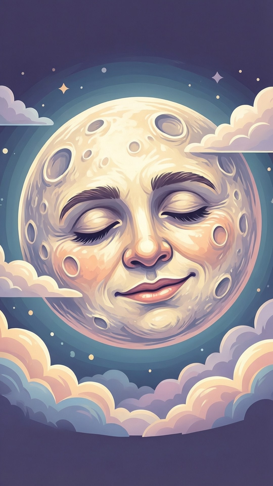 Rostro de Luna Durmiente Fondos de pantalla