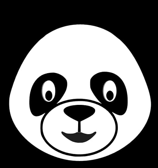 Rostro de panda minimalista Fondos de pantalla