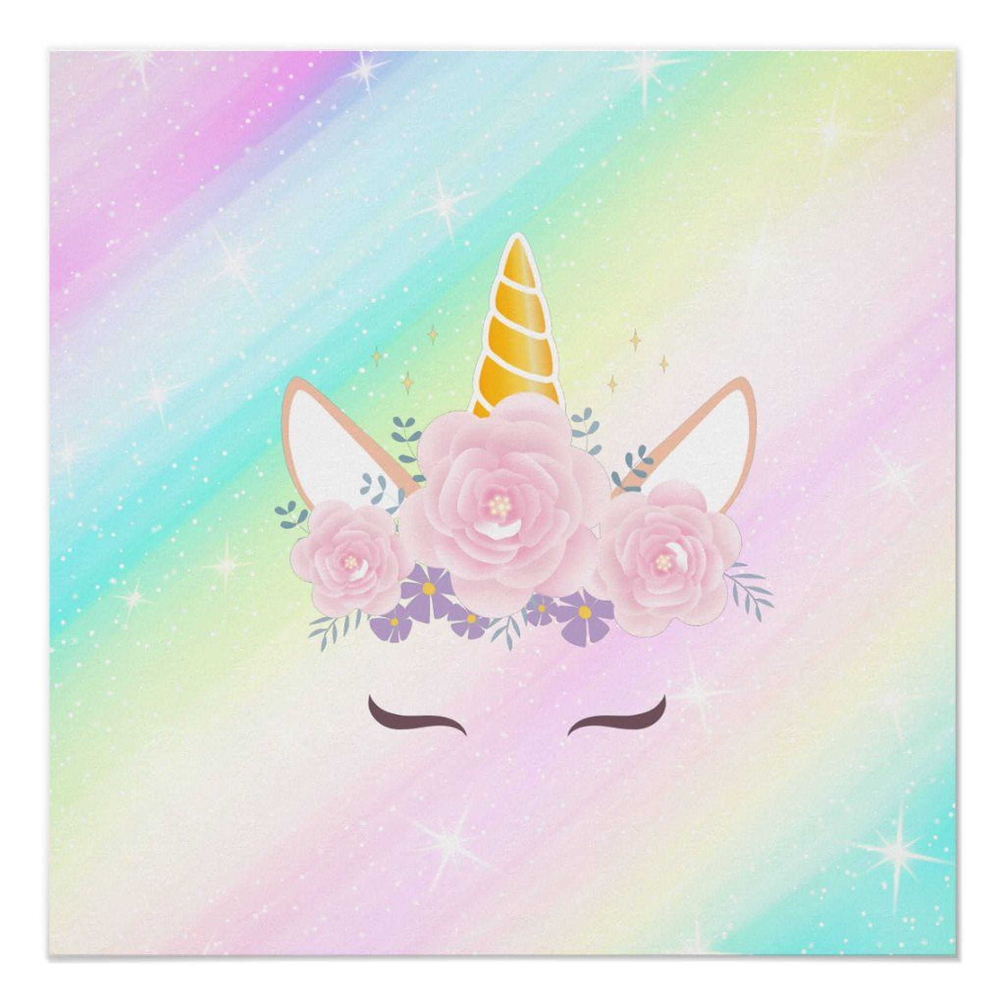 Rostro de Unicornio con Arcoíris Pastel Fondos de pantalla