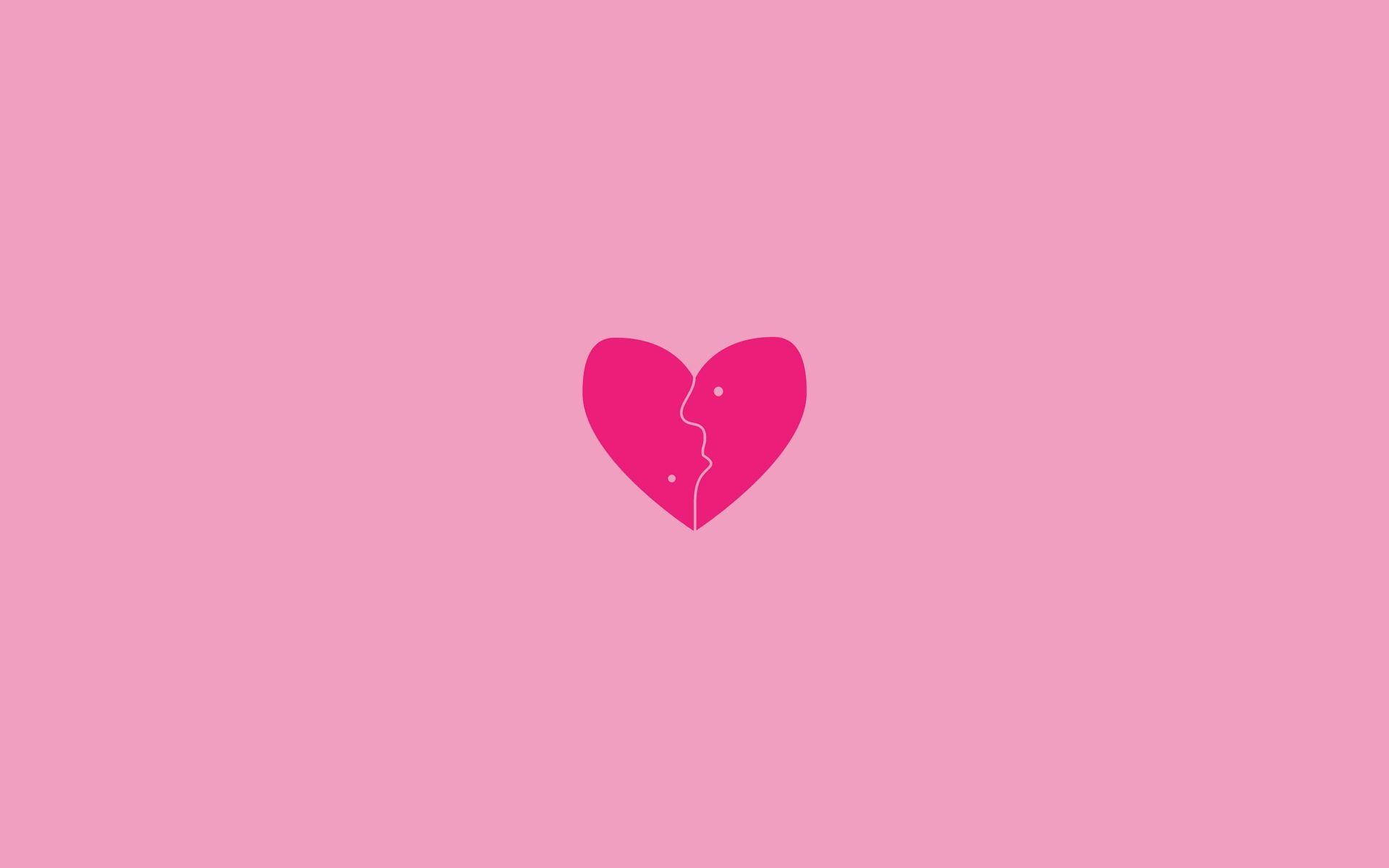 Rostro estético de corazón estilizado Fondos de pantalla
