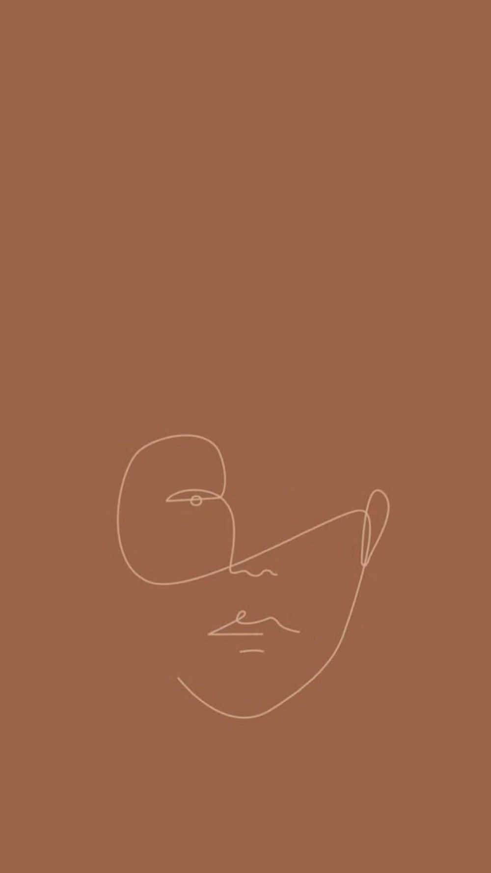 Rostro Minimalista en Marrón Fondos de pantalla