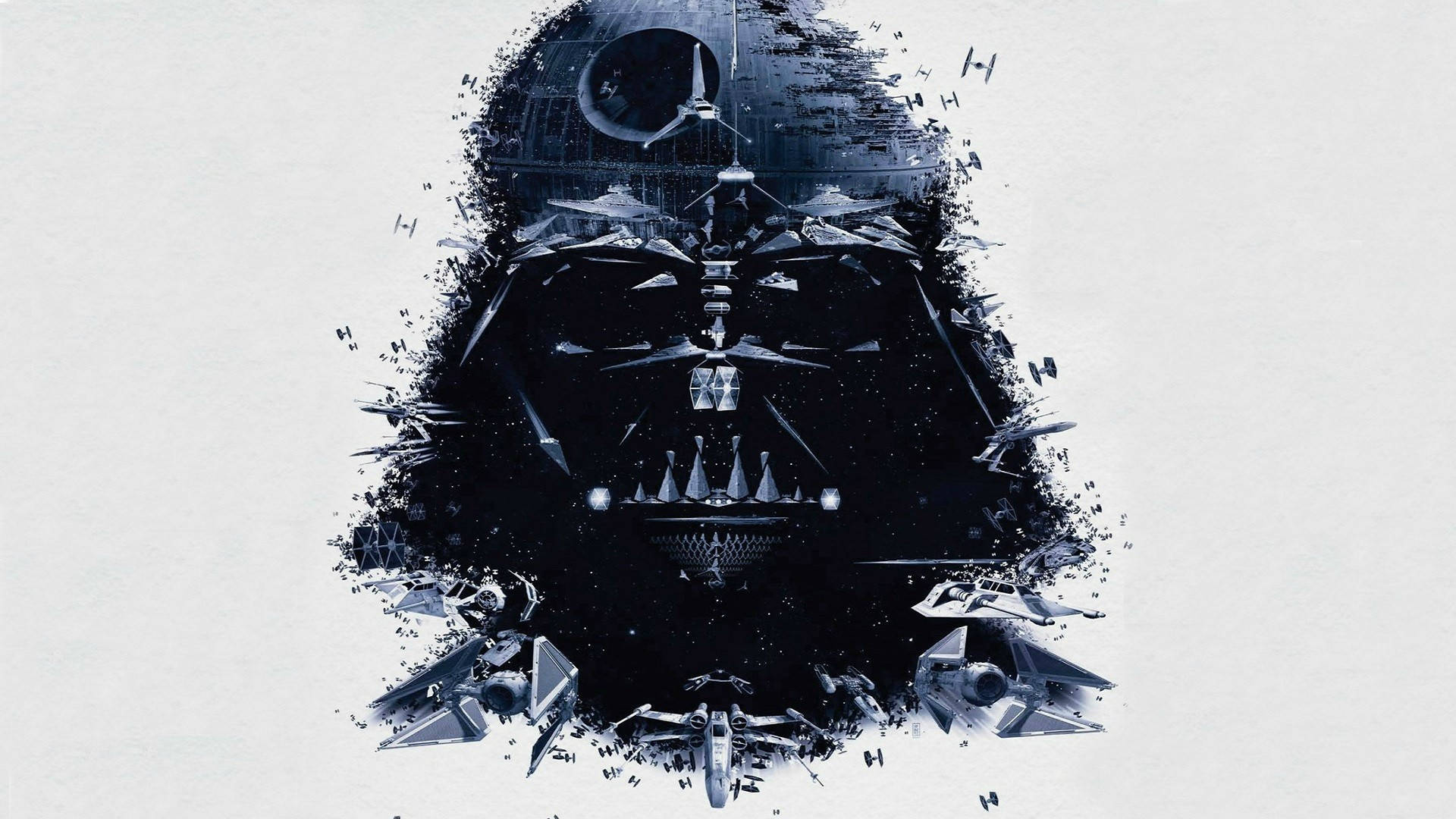 Rostro Sith de la película Star Wars en pantalla oscura Fondos de pantalla