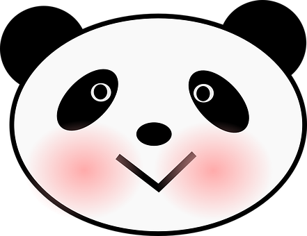 Rostro sonriente de panda caricaturesco Fondos de pantalla