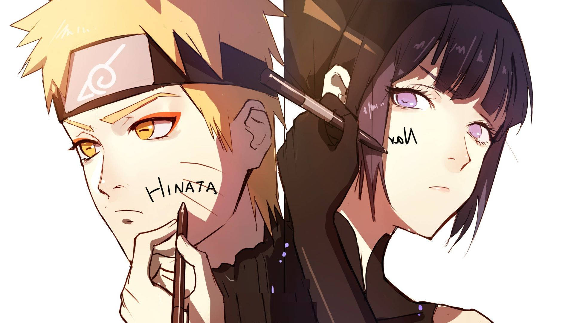 Rostros de Naruto e Hinata Fondos de pantalla