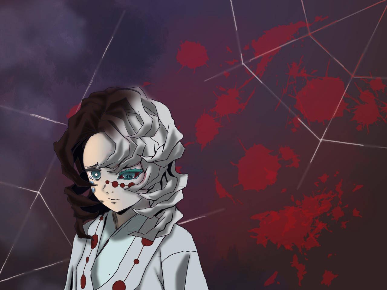 Rui Medio Demonio de Demon Slayer Fondos de pantalla