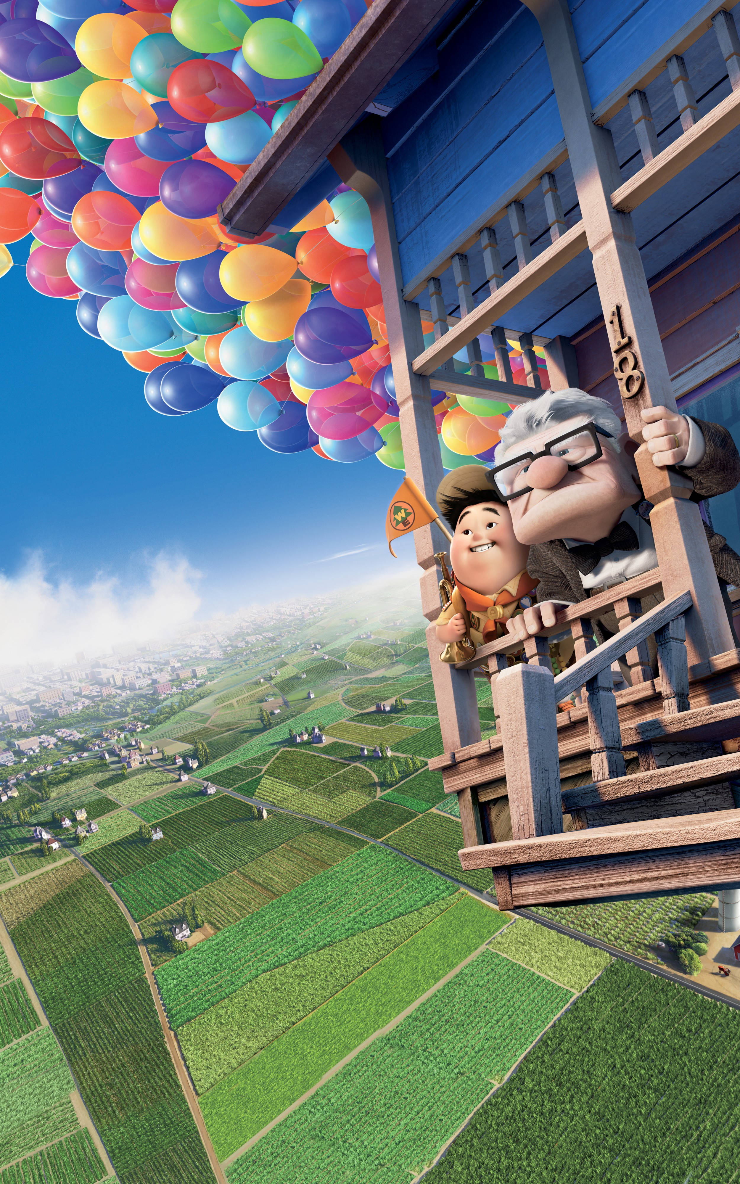 Russell y Carl en la Casa Voladora Fondos de pantalla