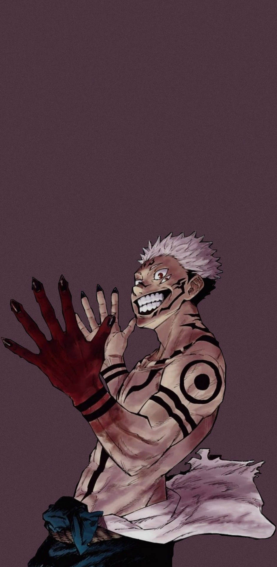 Fondo de pantalla del anime Jujutsu Kaisen de Ryomen Sukuna riendo