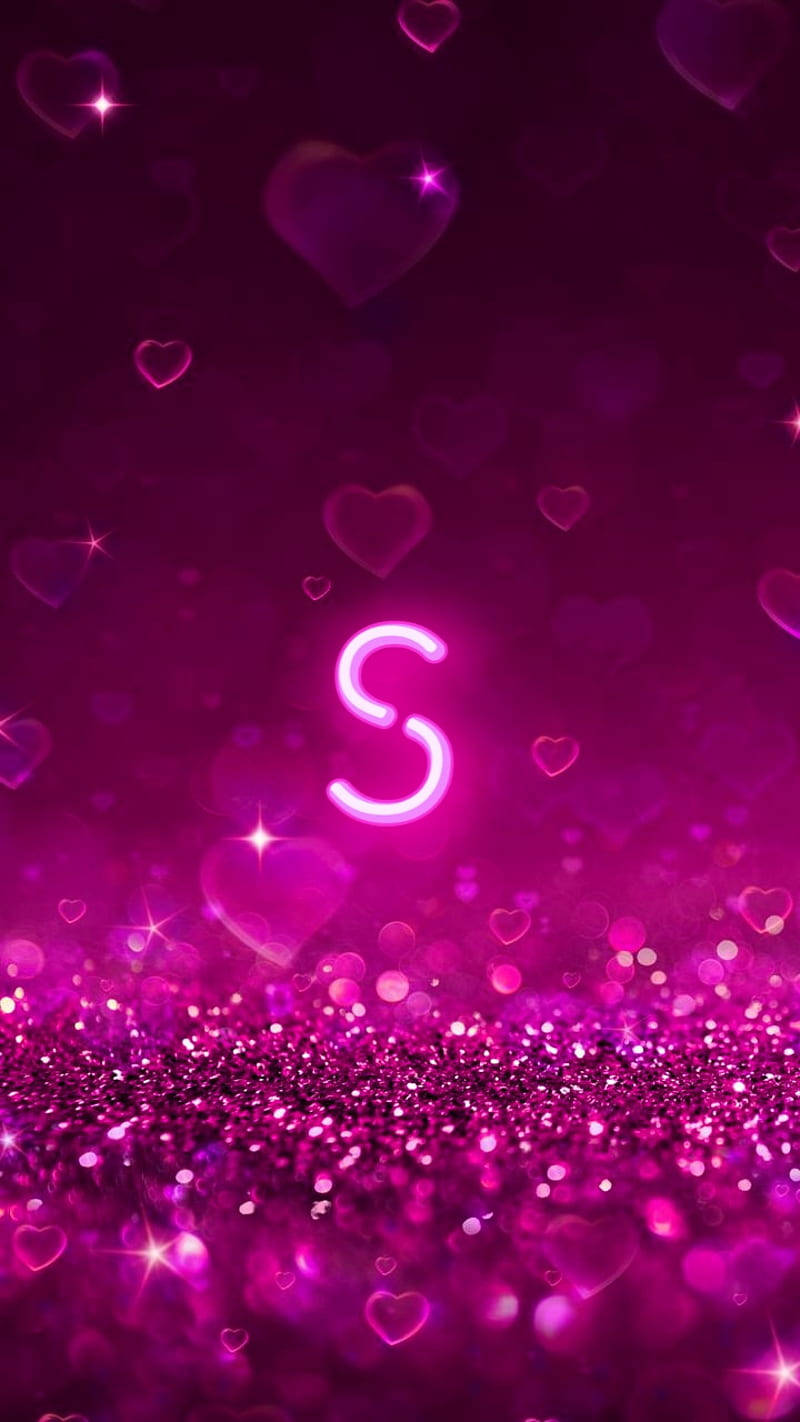 S brillante con corazones Fondos de pantalla