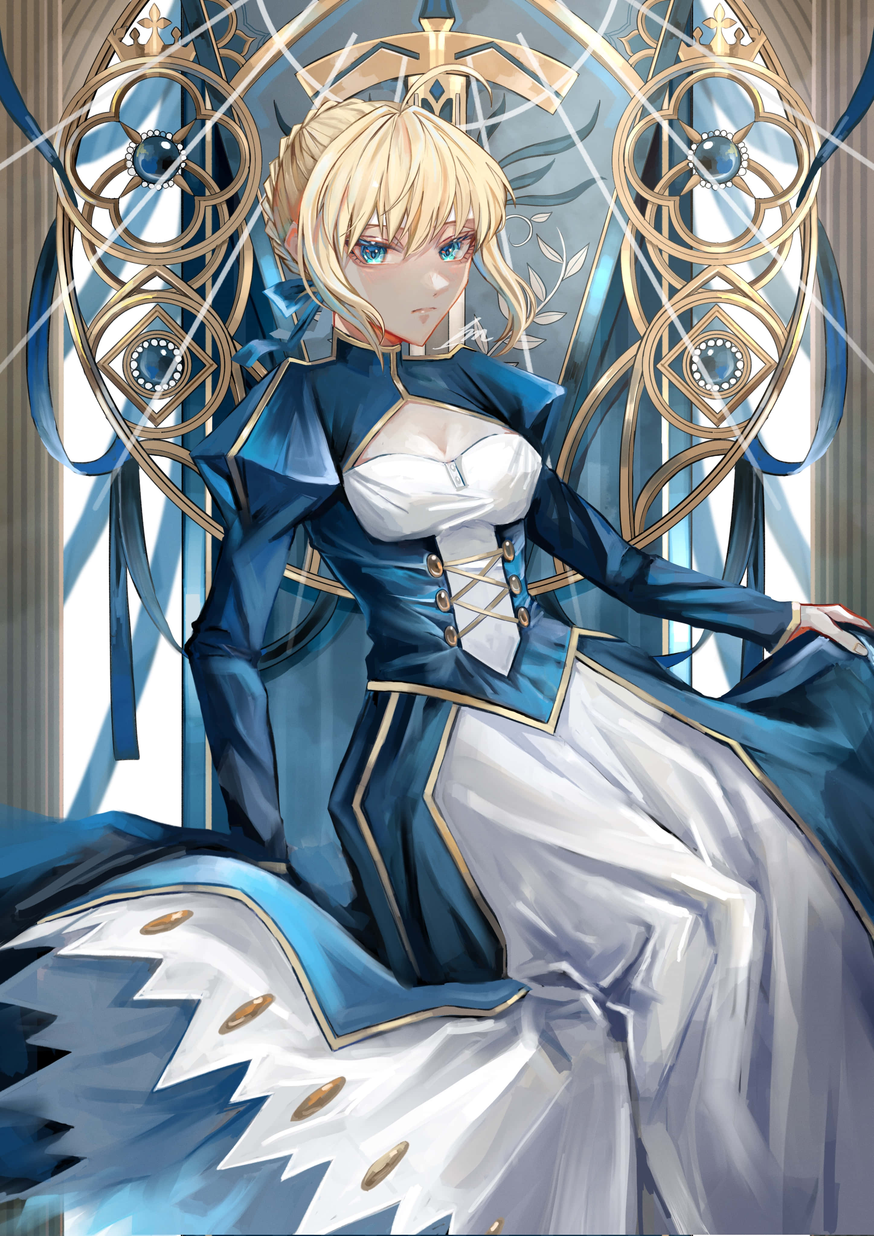 Saber Fate Stay Night en Trono de Acero Fondos de pantalla