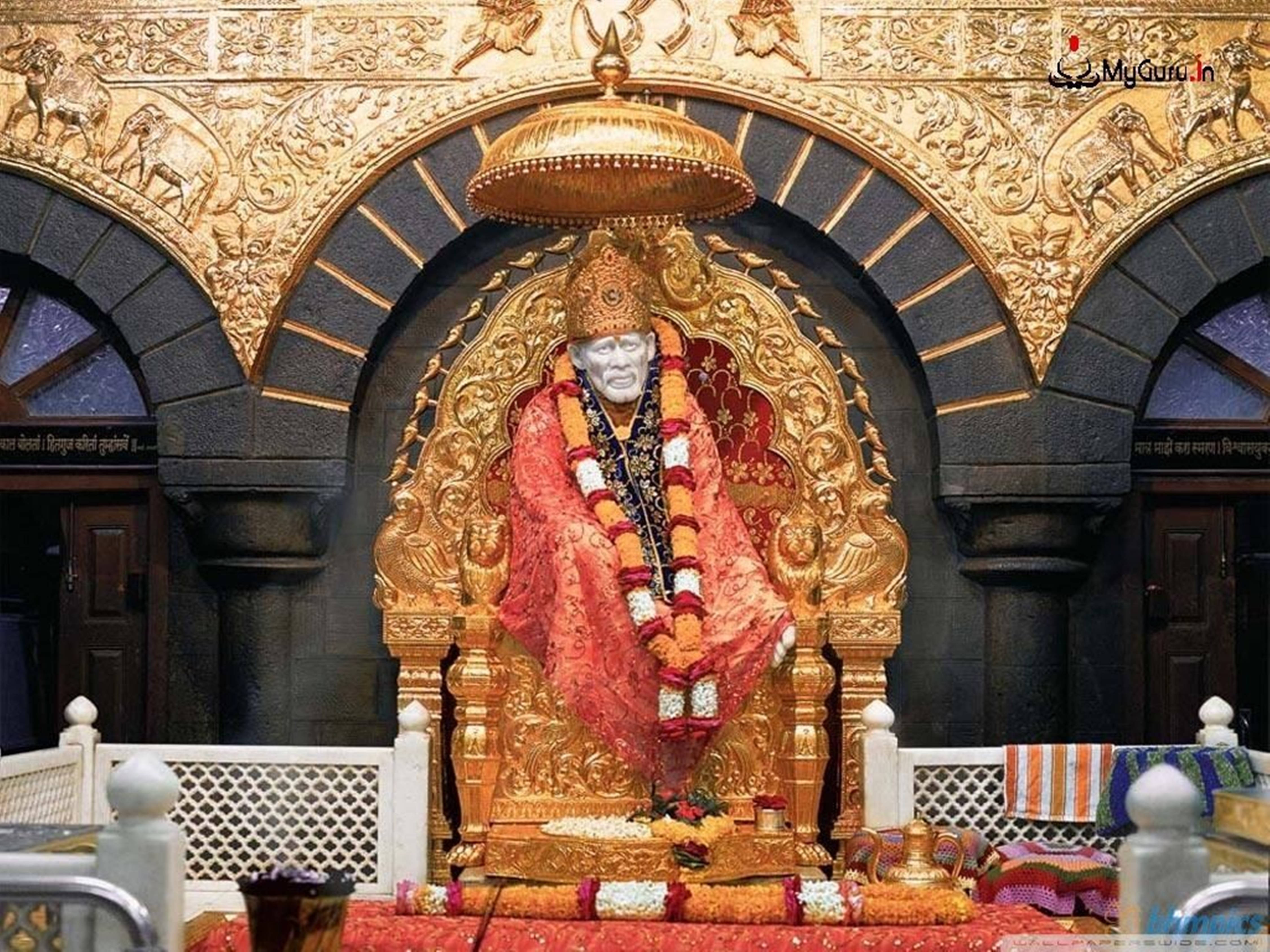 Sai Baba en la Mezquita de Shirdi 4K Fondos de pantalla