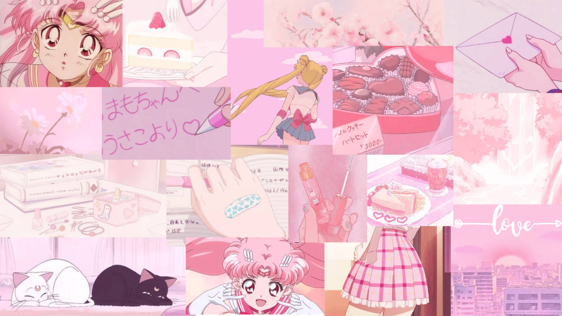 Sailor Moon Estética Anime Rosa Fondos de pantalla