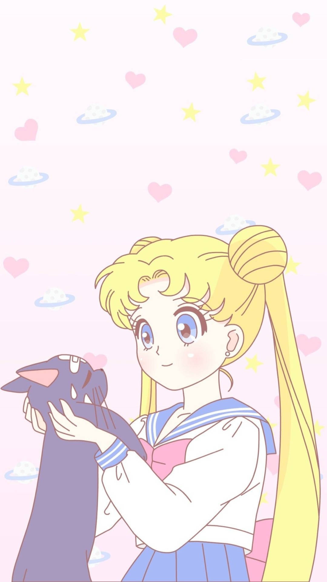 Sailor Moon Gato Estética Rosa Anime Fondos de pantalla
